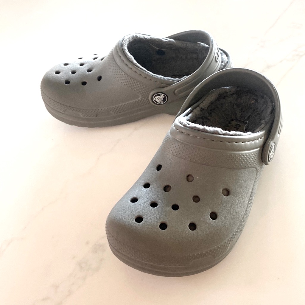 Crocs Kids Lined Grey Crocs